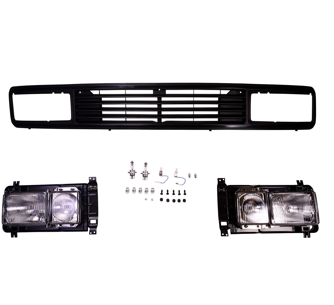 HEADLAMP AND GRILL SET VW T25 SQUARE KIT 80-90